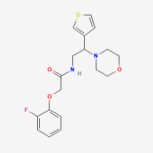 2-(2-fluorophenoxy)-N-(2-morpholino-2-(thiophen-3-yl)ethyl)acetamide