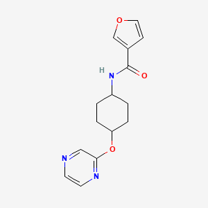N-[4-(pyrazin-2-yloxy)cyclohexyl]furan-3-carboxamide