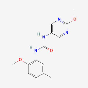 molecular formula C14H16N4O3 B2629844 1-(2-Methoxy-5-methylphenyl)-3-(2-methoxypyrimidin-5-yl)urea CAS No. 1396858-12-0