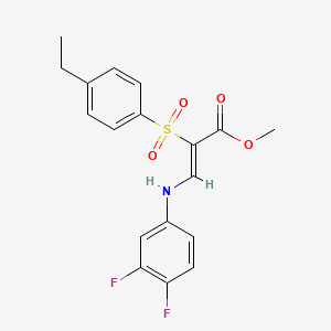 methyl (2Z)-3-[(3,4-difluorophenyl)amino]-2-[(4-ethylphenyl)sulfonyl]acrylate