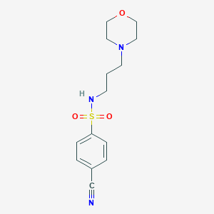 molecular formula C14H19N3O3S B262985 4-cyano-N-[3-(4-morpholinyl)propyl]benzenesulfonamide 