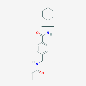 molecular formula C20H28N2O2 B2629864 N-(2-Cyclohexylpropan-2-yl)-4-[(prop-2-enoylamino)methyl]benzamide CAS No. 2361852-46-0