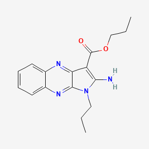 molecular formula C17H20N4O2 B2629865 propyl 2-amino-1-propyl-1H-pyrrolo[2,3-b]quinoxaline-3-carboxylate CAS No. 845808-20-0