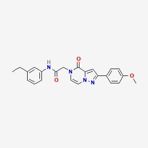 molecular formula C23H22N4O3 B2629867 N-(3-乙基苯基)-2-[2-(4-甲氧基苯基)-4-氧代吡唑并[1,5-a]嘧啶-5(4H)-基]乙酰胺 CAS No. 941907-23-9