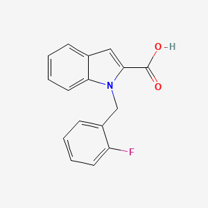 molecular formula C16H12FNO2 B2629877 1-[(2-fluorophenyl)methyl]-1H-indole-2-carboxylic acid CAS No. 943109-61-3