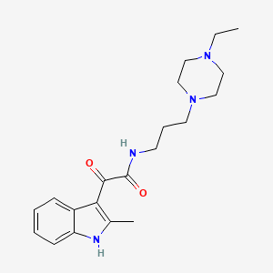molecular formula C20H28N4O2 B2629879 N-[3-(4-ethylpiperazin-1-yl)propyl]-2-(2-methyl-1H-indol-3-yl)-2-oxoacetamide CAS No. 862813-68-1