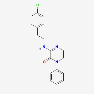 molecular formula C18H16ClN3O B2629880 3-[2-(4-Chlorophenyl)ethylamino]-1-phenylpyrazin-2-one CAS No. 895120-88-4