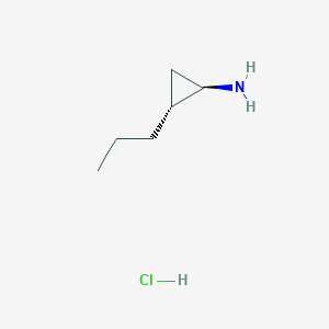 molecular formula C6H14ClN B2629882 Trans-2-propylcyclopropan-1-amine hydrochloride CAS No. 1820575-51-6; 921602-81-5