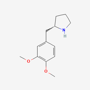 molecular formula C13H19NO2 B2629893 (S)-2-(3,4-Dimethoxybenzyl)pyrrolidine CAS No. 172926-95-3