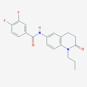 molecular formula C19H18F2N2O2 B2629895 3,4-difluoro-N-(2-oxo-1-propyl-1,2,3,4-tetrahydroquinolin-6-yl)benzamide CAS No. 941991-04-4