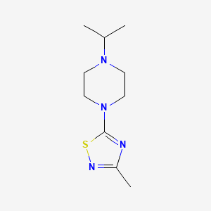 molecular formula C10H18N4S B2629899 5-(4-Isopropylpiperazin-1-yl)-3-methyl-1,2,4-thiadiazole CAS No. 2034354-30-6