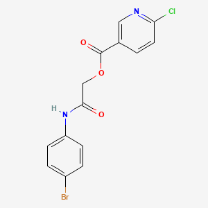 molecular formula C14H10BrClN2O3 B2629901 [(4-Bromophenyl)carbamoyl]methyl 6-chloropyridine-3-carboxylate CAS No. 386278-17-7