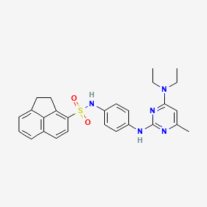 molecular formula C27H29N5O2S B2629907 N-(4-{[4-(diethylamino)-6-methylpyrimidin-2-yl]amino}phenyl)-1,2-dihydroacenaphthylene-3-sulfonamide CAS No. 923681-42-9
