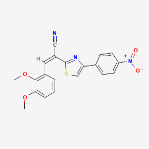 (Z)-3-(2,3-dimethoxyphenyl)-2-(4-(4-nitrophenyl)thiazol-2-yl)acrylonitrile