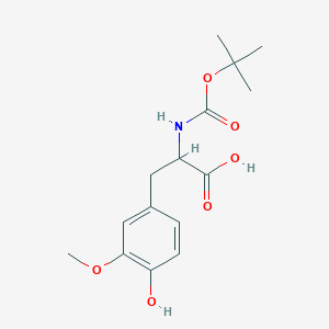 molecular formula C15H21NO6 B2629953 2-((tert-Butoxycarbonyl)amino)-3-(4-hydroxy-3-methoxyphenyl)propanoic acid CAS No. 129048-72-2