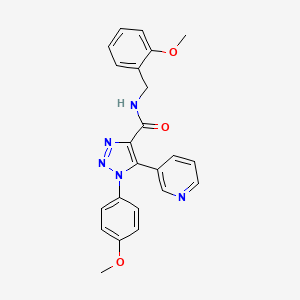 molecular formula C23H21N5O3 B2629956 1-(4-methoxyphenyl)-N-[(2-methoxyphenyl)methyl]-5-(pyridin-3-yl)-1H-1,2,3-triazole-4-carboxamide CAS No. 1207047-87-7