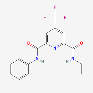 molecular formula C16H14F3N3O2 B2629962 N~2~-ethyl-N~6~-phenyl-4-(trifluoromethyl)-2,6-pyridinedicarboxamide CAS No. 1210471-79-6