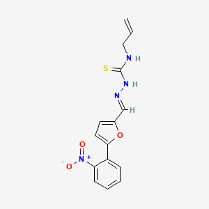 molecular formula C15H14N4O3S B2629964 (E)-N-allyl-2-((5-(2-nitrophenyl)furan-2-yl)methylene)hydrazinecarbothioamide CAS No. 301808-59-3