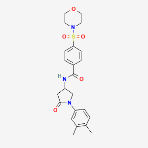 N-(1-(3,4-dimethylphenyl)-5-oxopyrrolidin-3-yl)-4-(morpholinosulfonyl)benzamide