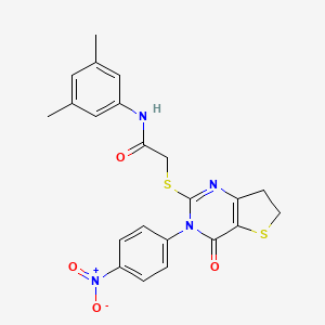 N-(3,5-dimethylphenyl)-2-((3-(4-nitrophenyl)-4-oxo-3,4,6,7-tetrahydrothieno[3,2-d]pyrimidin-2-yl)thio)acetamide