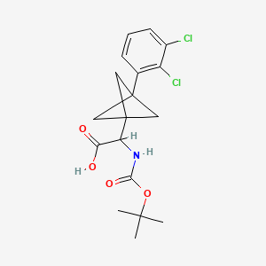 2-[3-(2,3-Dichlorophenyl)-1-bicyclo[1.1.1]pentanyl]-2-[(2-methylpropan-2-yl)oxycarbonylamino]acetic acid
