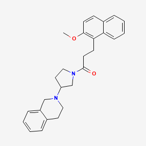 1-(3-(3,4-dihydroisoquinolin-2(1H)-yl)pyrrolidin-1-yl)-3-(2-methoxynaphthalen-1-yl)propan-1-one