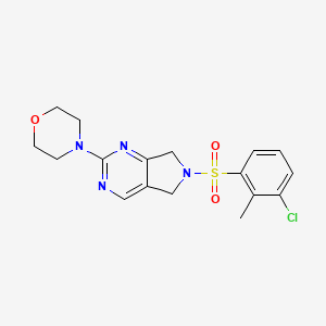 4-(6-((3-chloro-2-methylphenyl)sulfonyl)-6,7-dihydro-5H-pyrrolo[3,4-d]pyrimidin-2-yl)morpholine