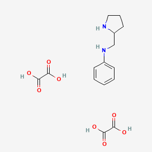 molecular formula C15H20N2O8 B2629996 N-(Pyrrolidin-2-ylmethyl)aniline dioxalate CAS No. 1177271-46-3; 83113-91-1