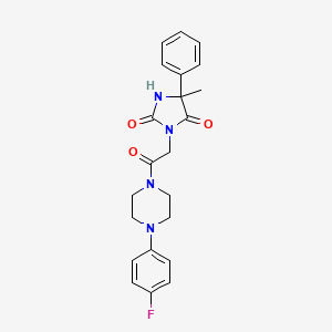 3-{2-[4-(4-fluorophenyl)piperazino]-2-oxoethyl}-5-methyl-5-phenyl-1H-imidazole-2,4(3H,5H)-dione