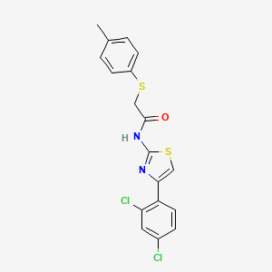 N-[4-(2,4-dichlorophenyl)-1,3-thiazol-2-yl]-2-[(4-methylphenyl)sulfanyl]acetamide