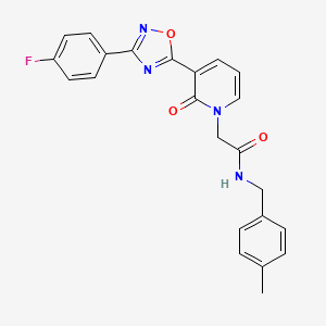 2-(3-(3-(4-fluorophenyl)-1,2,4-oxadiazol-5-yl)-2-oxopyridin-1(2H)-yl)-N-(4-methylbenzyl)acetamide