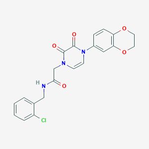N-(2-chlorobenzyl)-2-(4-(2,3-dihydrobenzo[b][1,4]dioxin-6-yl)-2,3-dioxo-3,4-dihydropyrazin-1(2H)-yl)acetamide