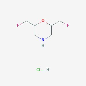 molecular formula C6H12ClF2NO B2630022 2,6-Bis(fluoromethyl)morpholine hcl CAS No. 1454650-20-4