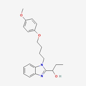 B2630030 1-{1-[4-(4-methoxyphenoxy)butyl]-1H-benzimidazol-2-yl}propan-1-ol CAS No. 887348-98-3