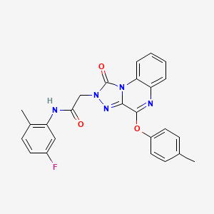 molecular formula C25H20FN5O3 B2630031 N-(5-fluoro-2-methylphenyl)-2-[4-(4-methylphenoxy)-1-oxo-1H,2H-[1,2,4]triazolo[4,3-a]quinoxalin-2-yl]acetamide CAS No. 1215588-12-7