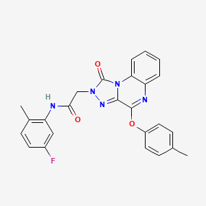 molecular formula C25H20FN5O3 B2630031 N-(5-fluoro-2-methylphenyl)-2-[4-(4-methylphenoxy)-1-oxo[1,2,4]triazolo[4,3-a]quinoxalin-2(1H)-yl]acetamide CAS No. 1215588-12-7