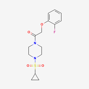 molecular formula C15H19FN2O4S B2630032 1-(4-(Cyclopropylsulfonyl)piperazin-1-yl)-2-(2-fluorophenoxy)ethanone CAS No. 1219842-15-5