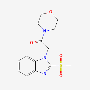 molecular formula C14H17N3O4S B2630034 2-(2-Methylsulfonylbenzimidazol-1-yl)-1-morpholin-4-ylethanone CAS No. 344898-20-0