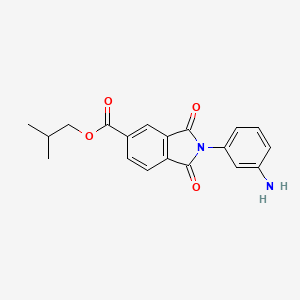 molecular formula C19H18N2O4 B2630040 Isobutyl 2-(3-aminophenyl)-1,3-dioxoisoindoline-5-carboxylate CAS No. 329020-66-8