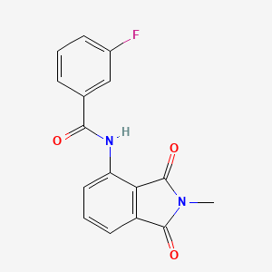 molecular formula C16H11FN2O3 B2630049 3-fluoro-N-(2-methyl-1,3-dioxoisoindolin-4-yl)benzamide CAS No. 683231-77-8