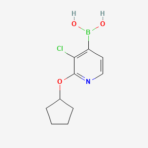 molecular formula C10H13BClNO3 B2630053 3-Chloro-2-(cyclopentyloxy)pyridine-4-boronic acid CAS No. 2096337-04-9