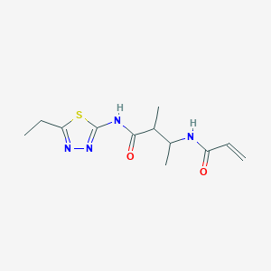 molecular formula C12H18N4O2S B2630062 N-(5-ethyl-1,3,4-thiadiazol-2-yl)-2-methyl-3-(prop-2-enamido)butanamide CAS No. 2094831-85-1