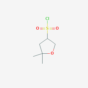 molecular formula C6H11ClO3S B2630063 5,5-Dimethyloxolane-3-sulfonyl chloride CAS No. 1934812-10-8