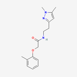 molecular formula C16H21N3O2 B2630064 N-(2-(1,5-dimethyl-1H-pyrazol-3-yl)ethyl)-2-(o-tolyloxy)acetamide CAS No. 2034260-84-7
