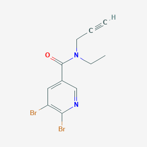 5,6-dibromo-N-ethyl-N-(prop-2-yn-1-yl)pyridine-3-carboxamide