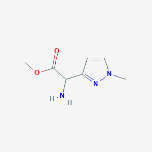 molecular formula C7H13Cl2N3O2 B2630071 Methyl 2-amino-2-(1-methylpyrazol-3-yl)acetate CAS No. 864297-19-8