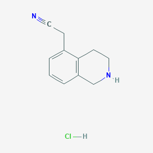molecular formula C11H13ClN2 B2630085 2-(1,2,3,4-Tetrahydroisoquinolin-5-yl)acetonitrile hydrochloride CAS No. 2094613-57-5