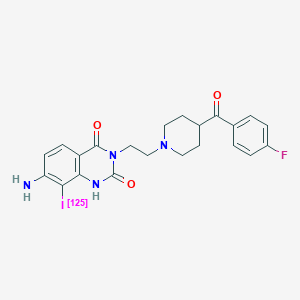 molecular formula C22H22FIN4O3 B026301 7-氨基-8-碘酮色林 CAS No. 105554-25-4