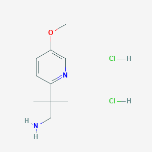 molecular formula C10H18Cl2N2O B2630137 2-(5-甲氧基吡啶-2-基)-2-甲基丙胺二盐酸盐 CAS No. 1439899-28-1