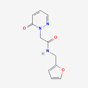 molecular formula C11H11N3O3 B2630143 N-(furan-2-ylmethyl)-2-(6-oxopyridazin-1(6H)-yl)acetamide CAS No. 1203090-91-8